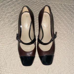 Black and brown heels